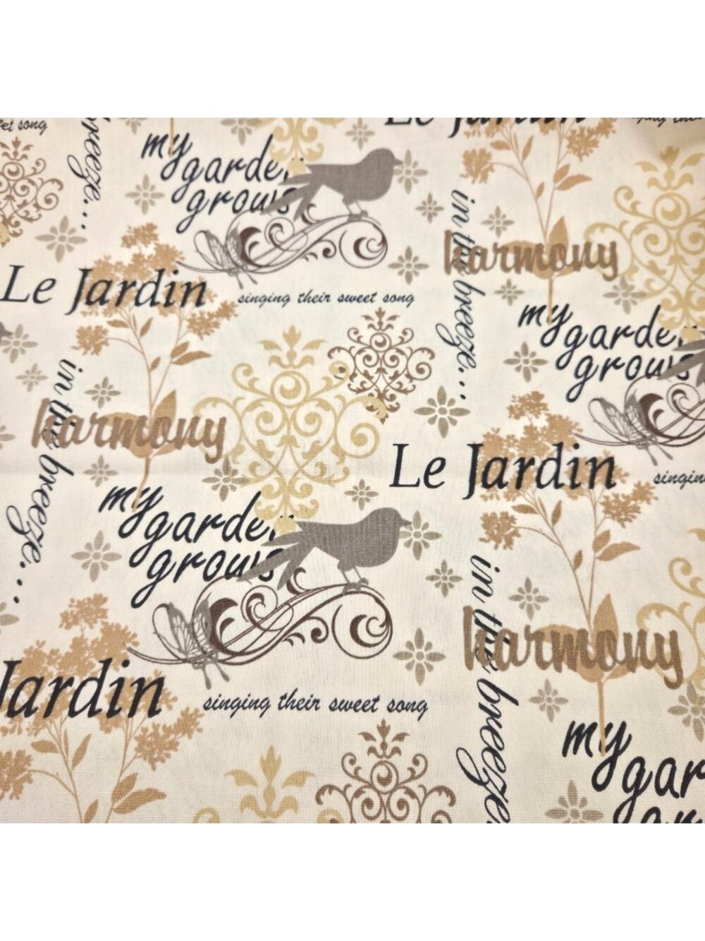 French Inspired Richloom Fabric Le Jardin Print Light Upholstery Cotton Canvas